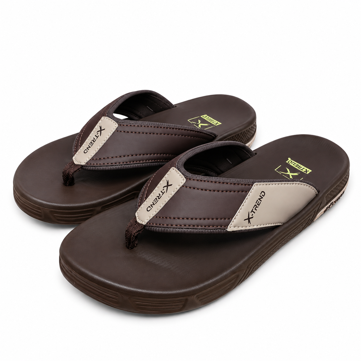 X-Trend Men's Ultra Comfort Daily Wear Slippers – Soft Cushioned Anti-Slip Casual Flip Flops for Indoor & Outdoor Use