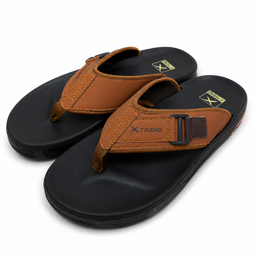 X-Trend Men's Ultra Comfort Daily Wear Slippers – Soft Cushioned Anti-Slip Casual Flip Flops for Indoor & Outdoor Use