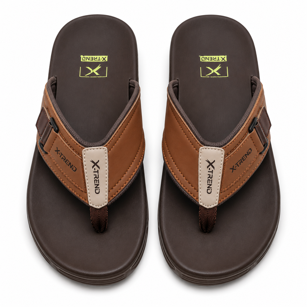 X-Trend Men's Ultra Comfort Daily Wear Slippers – Soft Cushioned Anti-Slip Casual Flip Flops for Indoor & Outdoor Use
