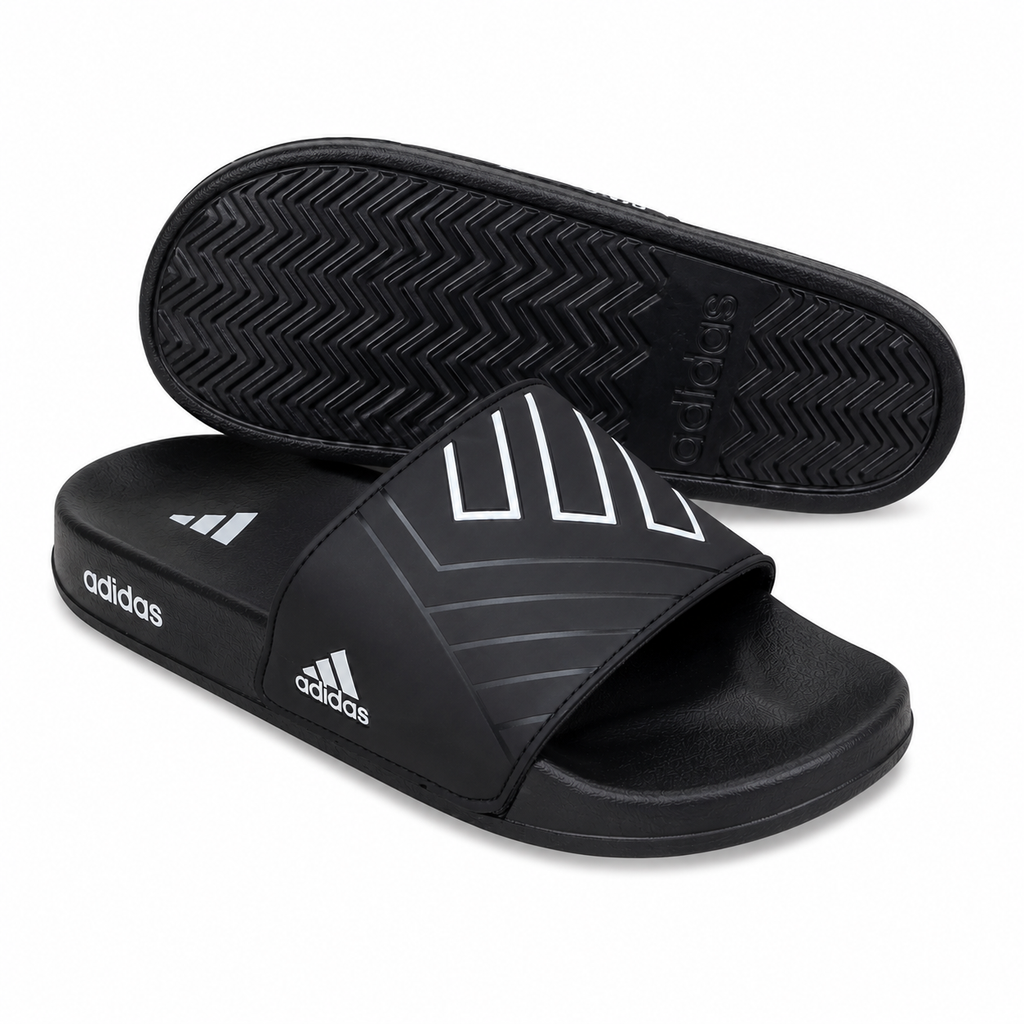 ADI-DAS FLEX SLIDES | ULTRA CUSHION FOAM | “LIGHTWEIGHT • ALL DAY COMFORT”